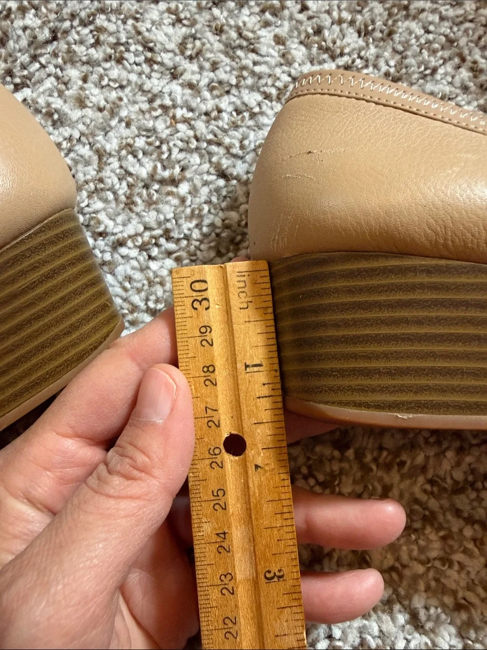 Cole Haan Nude Beige Leather Wedge Pumps 8